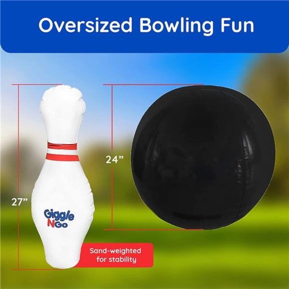 Kids Bowling Set Indoor Games or Outdoor Games for Kids. Hilariously Fun Game - Picture 5 of 6